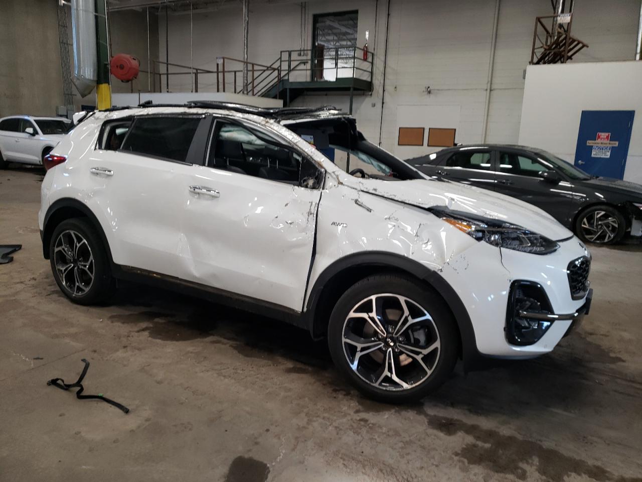 2022 KIA Sportage VIN KNDPRCA60N7007313 Copart auction photo, rollover damage thumbnail 4