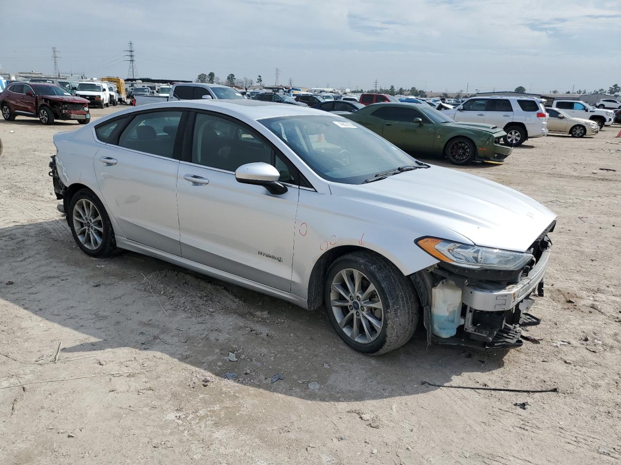 2017 Ford Fusion VIN 3FA6P0LU3HR315509 Copart auction photo, front end / rear end damage thumbnail 4