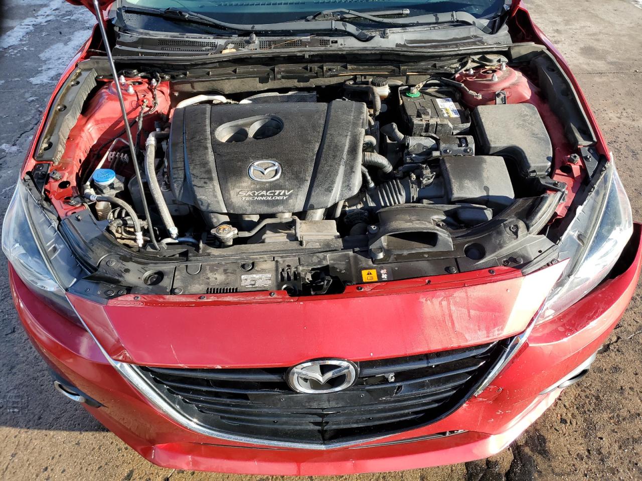 2014 Mazda 3 VIN JM1BM1M38E1101506 Copart auction photo, front end / hail damage thumbnail 11