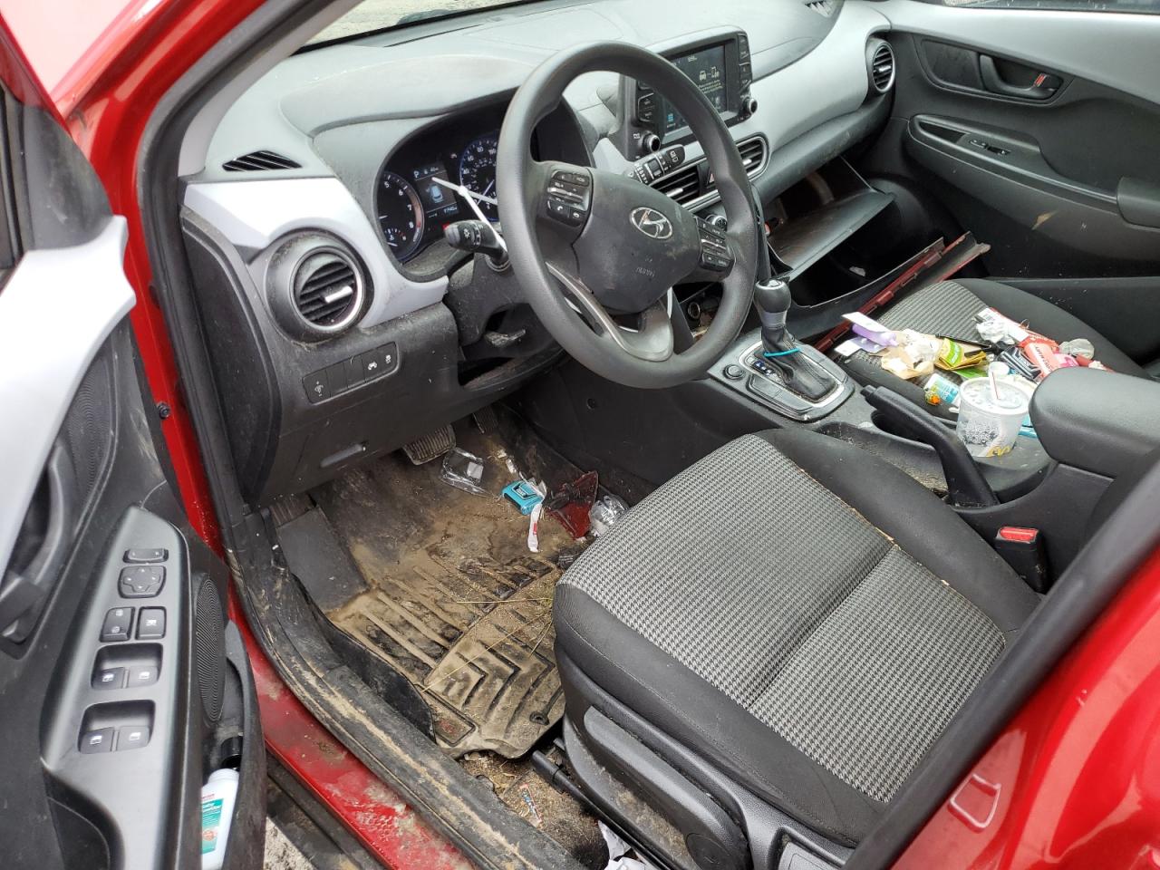 2019 Hyundai Kona VIN KM8K1CAA0KU368703 Copart auction photo, front end / side damage thumbnail 8