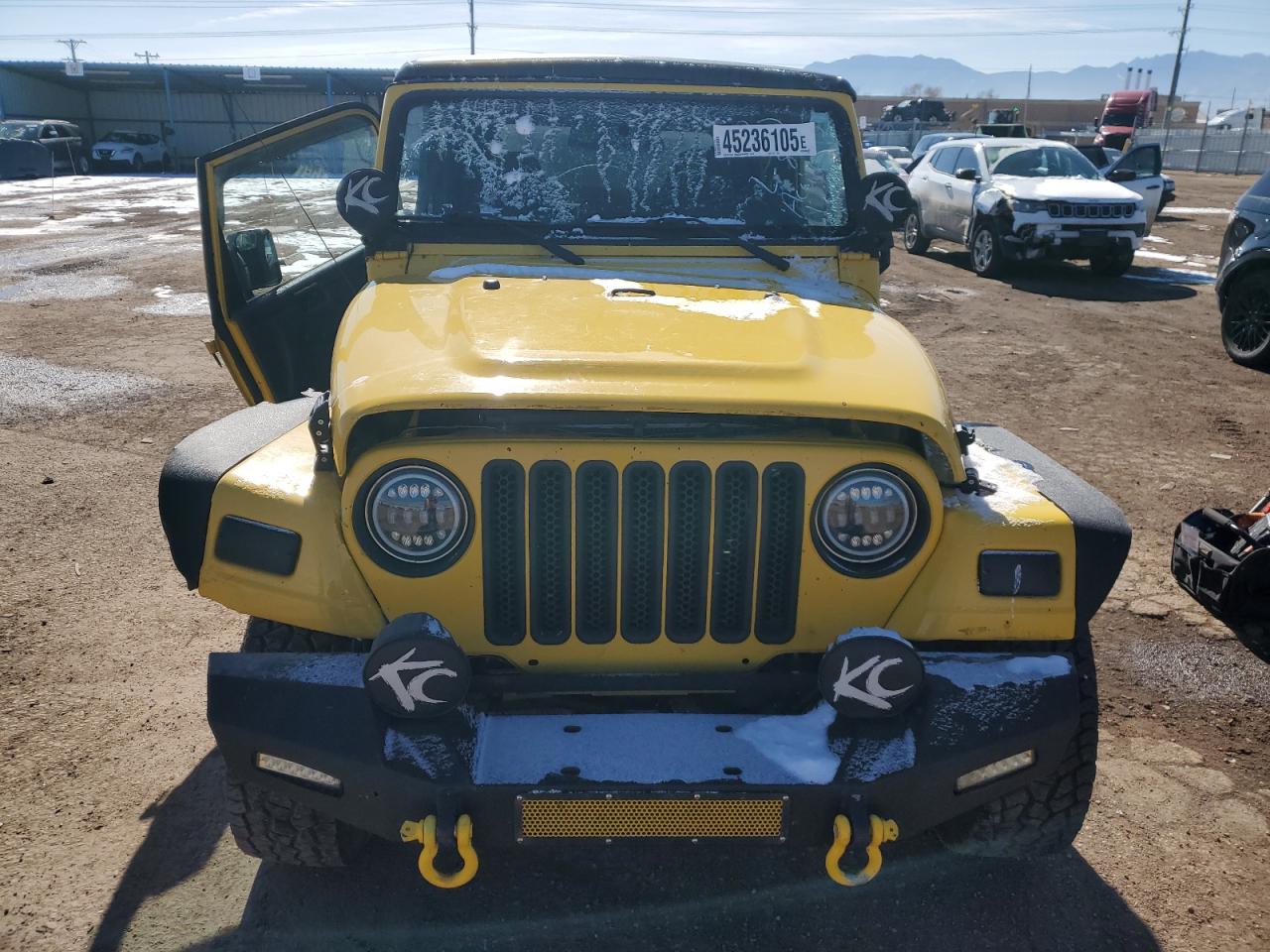 2001 Jeep Wrangler VIN 1J4FA49S21P353460 Copart auction photo, side damage thumbnail 5