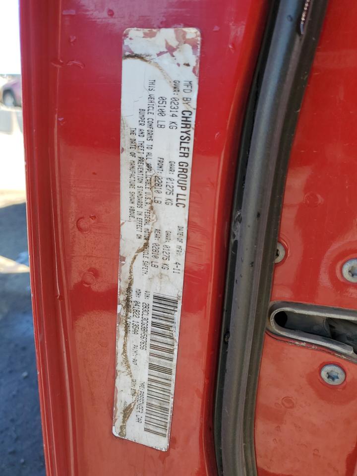 2011 Dodge Charger VIN 2B3CL3CG3BH567656 Copart auction photo, rear end / front end damage thumbnail 13