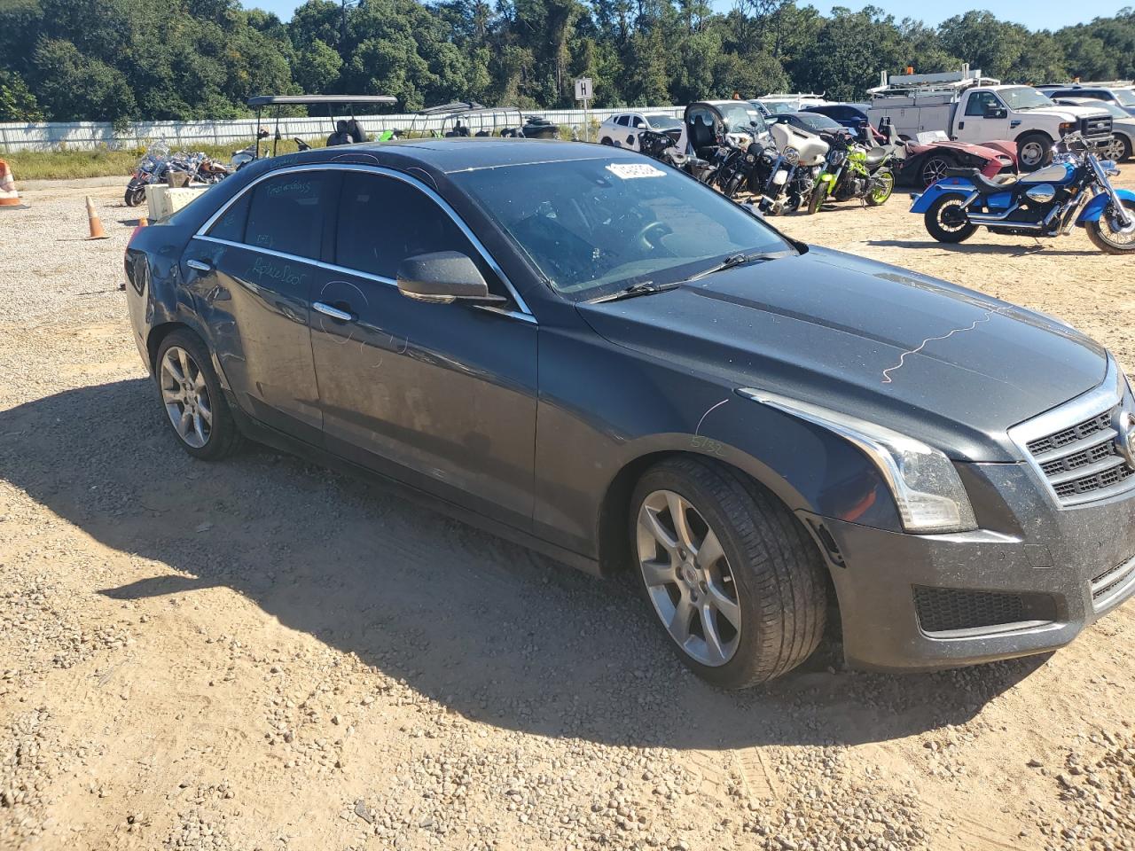 2014 Cadillac ATS VIN 1G6AB5RAXE0155026 Copart auction photo, side damage thumbnail 4