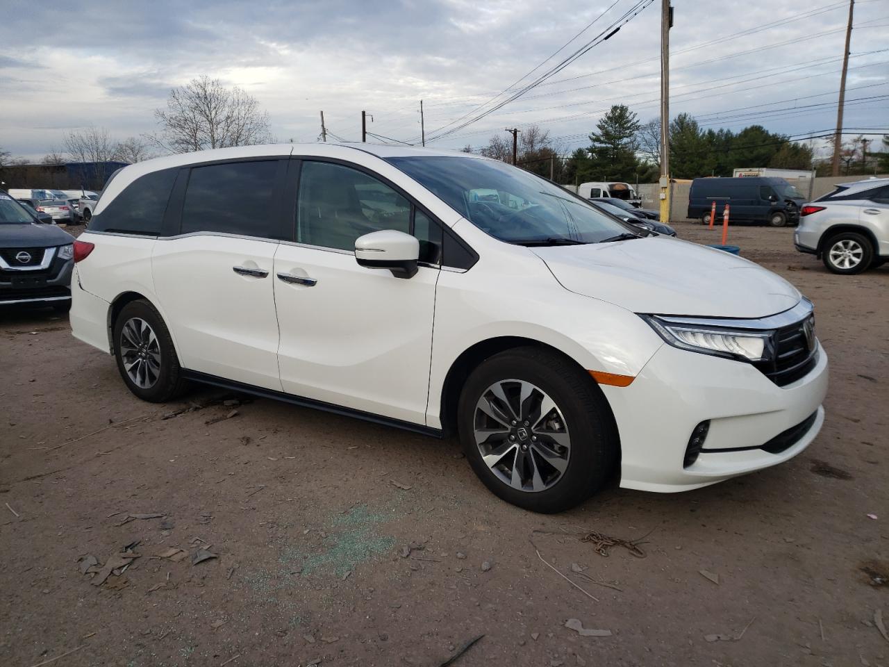 2024 Honda Odyssey VIN 5FNRL6H6XRB053054 Copart auction photo, rear end / side damage thumbnail 4