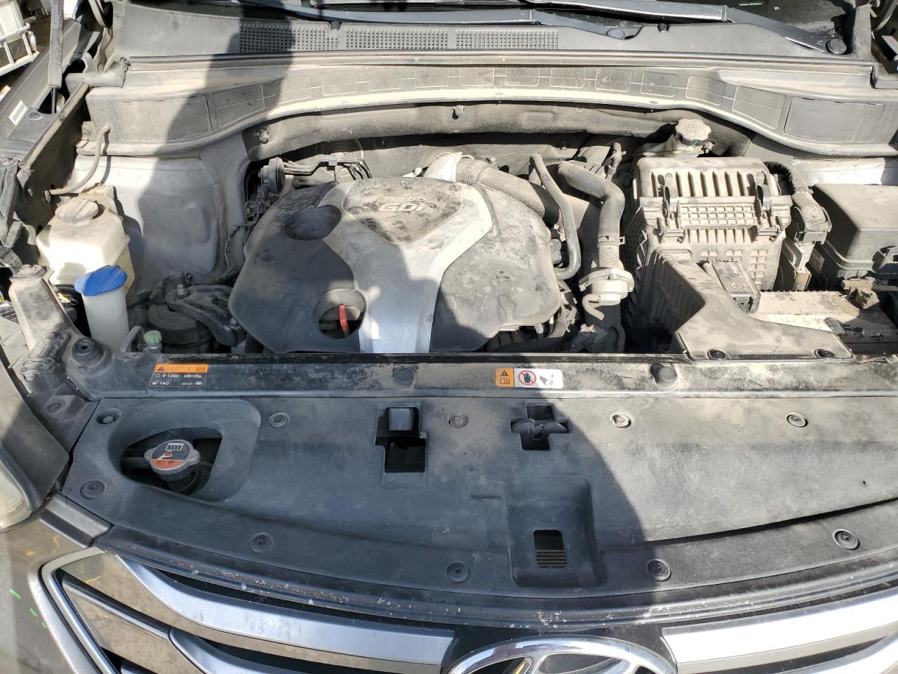 2015 Hyundai Santa Fe VIN 5XYZUDLA5FG265023 Copart auction photo, front end / side damage thumbnail 14