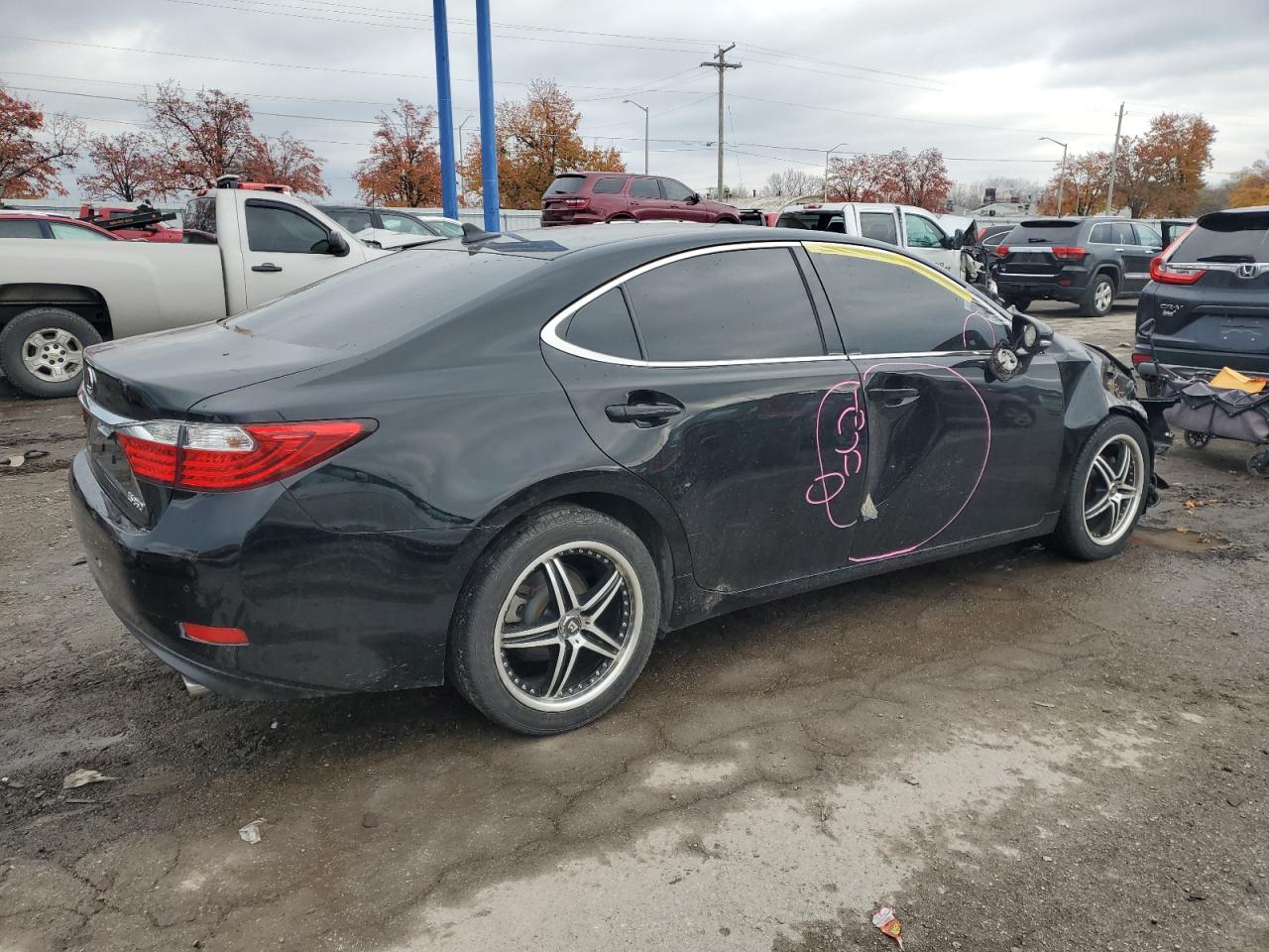 2014 Lexus ES VIN JTHBK1GG7E2098756 Copart auction photo, front end / side damage thumbnail 3