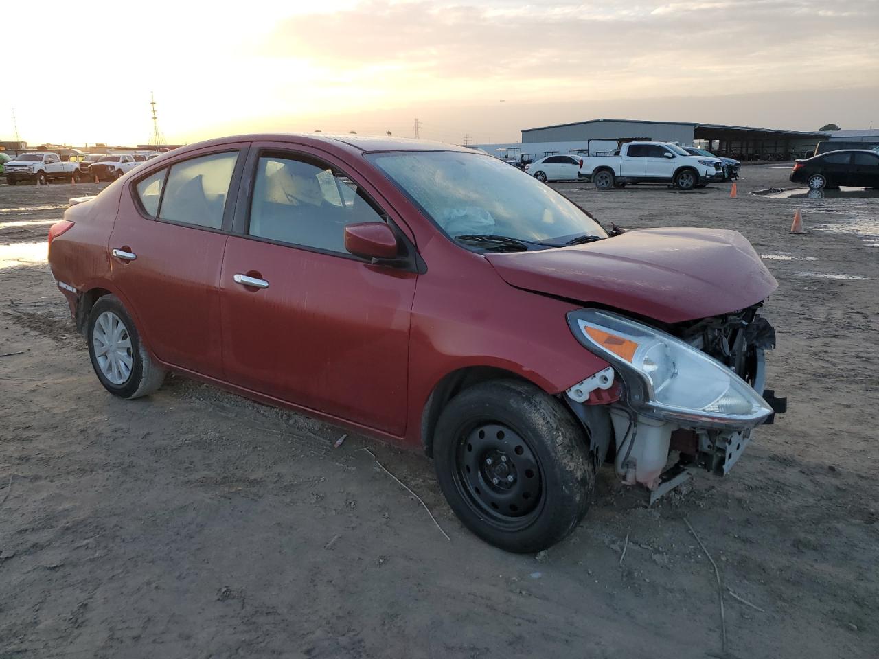 2015 Nissan Versa VIN 3N1CN7AP4FL837013 Copart auction photo, front end / all over damage thumbnail 4