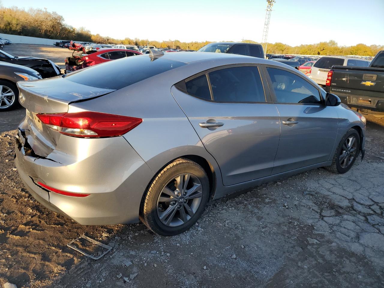 2017 Hyundai Elantra VIN 5NPD84LF2HH027197 Copart auction photo, rear end / side damage thumbnail 3