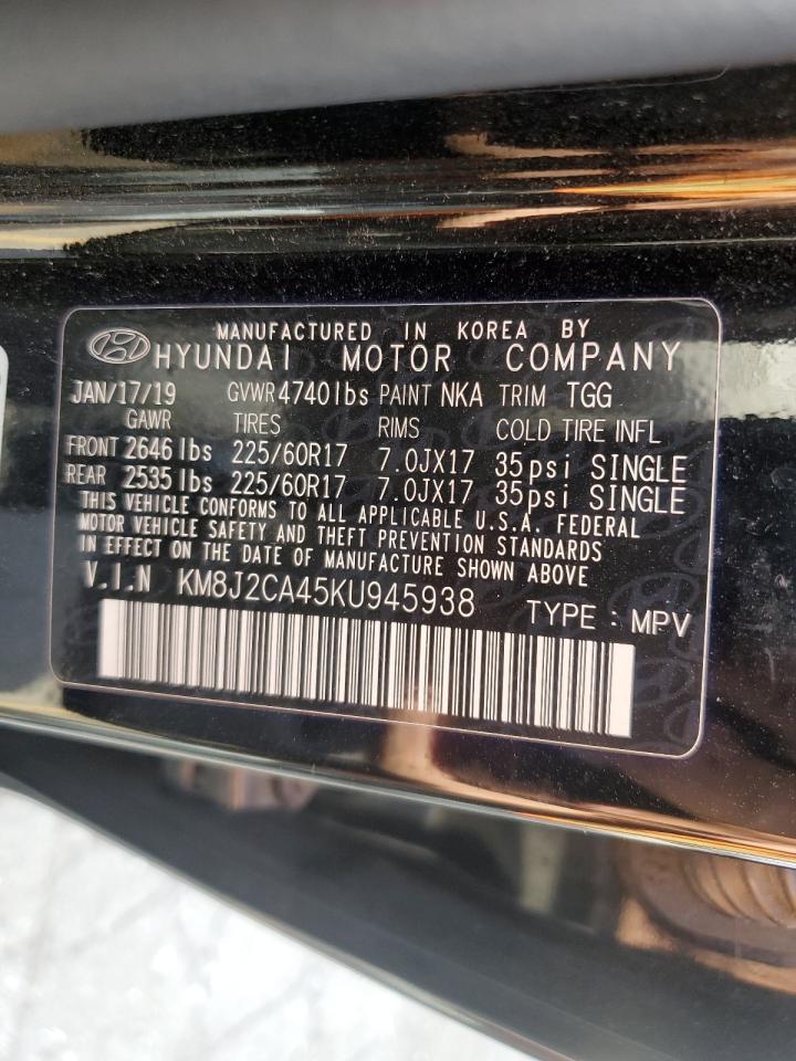2019 Hyundai Tucson VIN KM8J2CA45KU945938 Copart auction photo, rollover / mechanical damage thumbnail 13