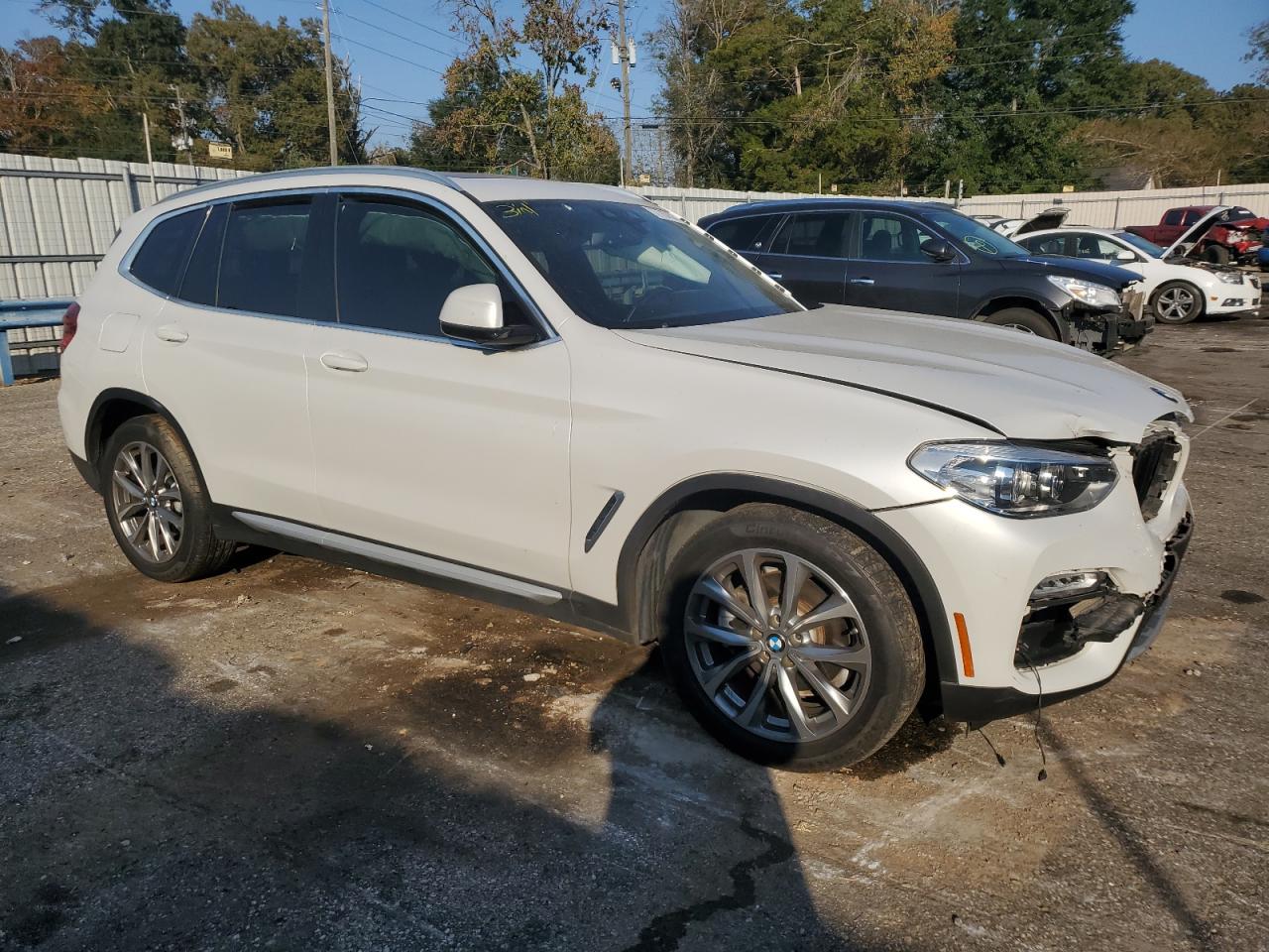 2019 BMW X3 VIN 5UXTR7C58KLR44907 Copart auction photo, front end / side damage thumbnail 4
