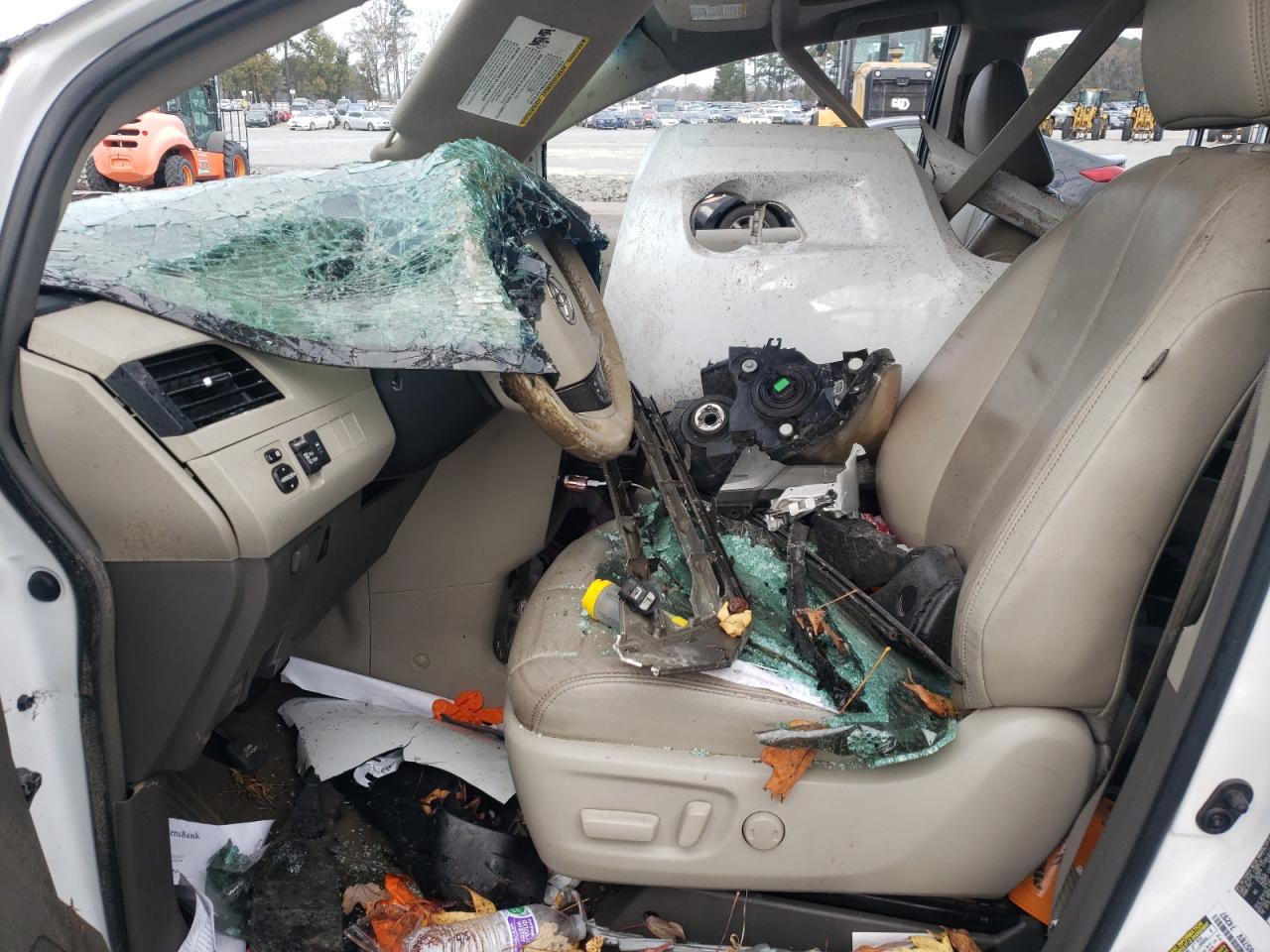 2014 Toyota Sienna VIN 5TDYK3DC9ES512721 Copart auction photo, rollover damage thumbnail 7