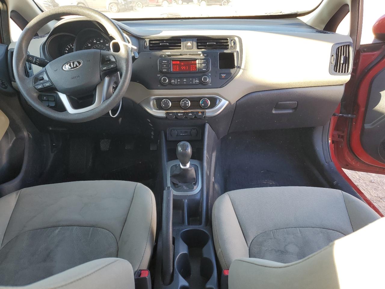 2014 KIA Rio VIN KNADM4A34E6351422 Copart auction photo, side damage thumbnail 8
