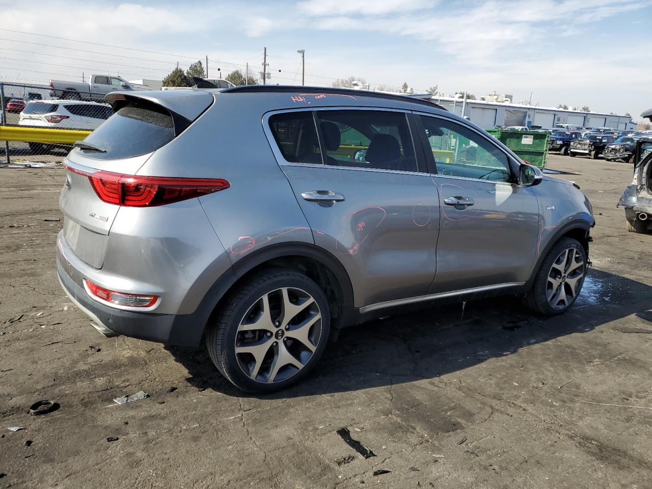 2019 KIA Sportage VIN KNDPRCA60K7595127 Copart auction photo, front end / hail damage thumbnail 3