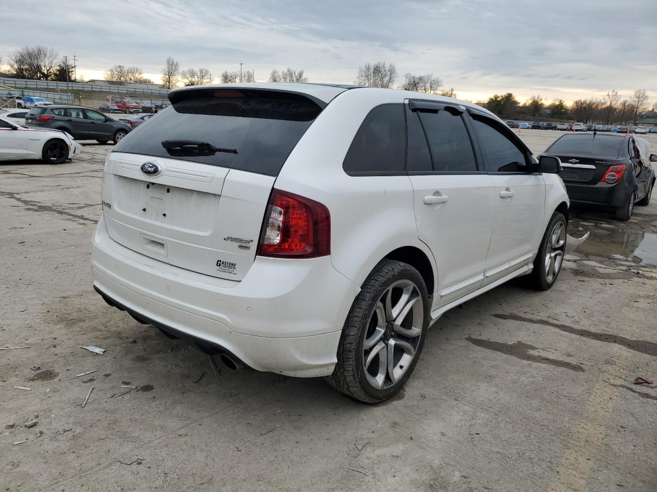 2014 Ford Edge VIN 2FMDK4AK8EBA15625 Copart auction photo, front end damage thumbnail 3
