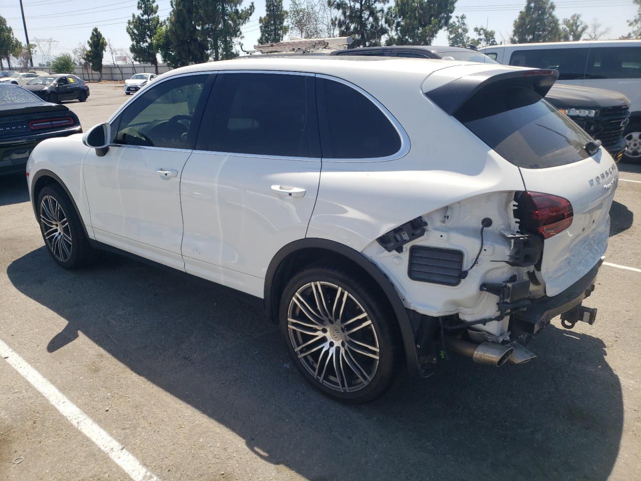 2018 Porsche Cayenne VIN WP1AB2A27JLA61046 Copart auction photo, rear end damage thumbnail 2