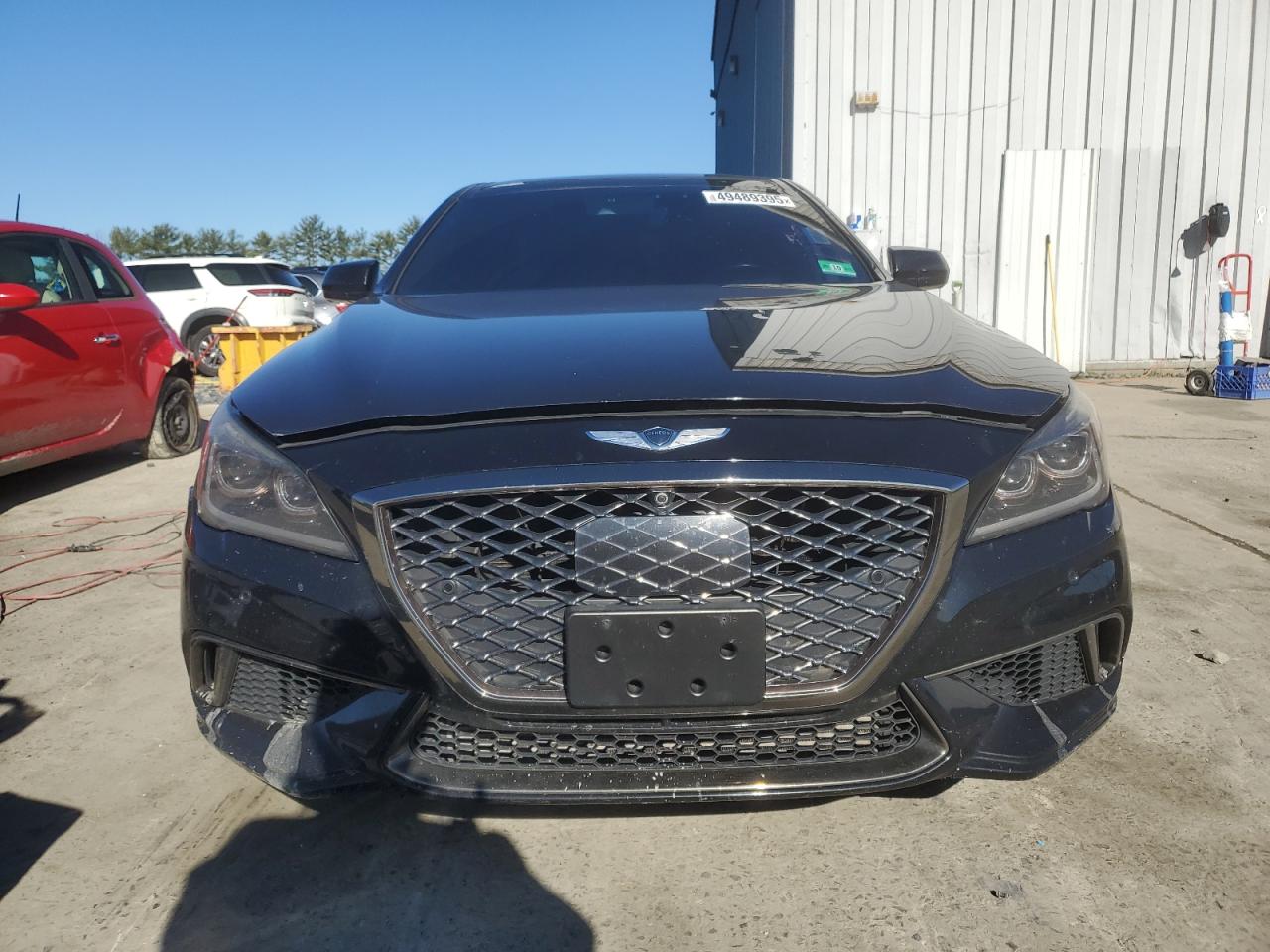 2018 Genesis G80 VIN KMHGN4JB0JU249217 Copart auction photo, front end / rear end damage thumbnail 5