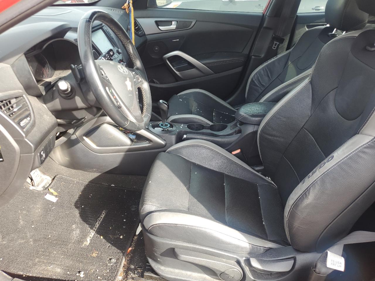 2017 Hyundai Veloster VIN KMHTC6AEXHU309394 Copart auction photo, rear end damage thumbnail 7