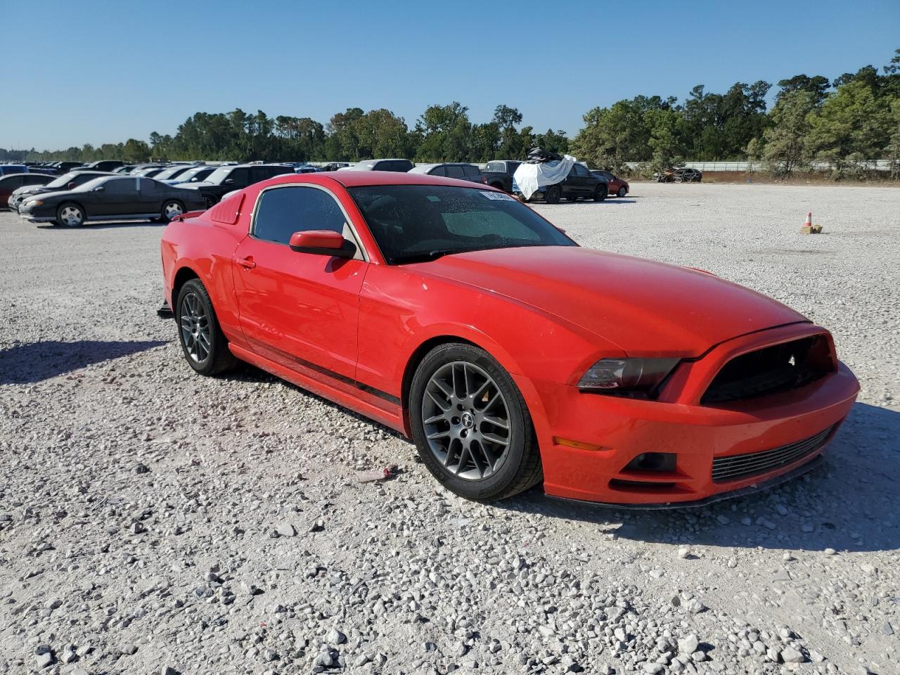 2014 Ford Mustang VIN 1ZVBP8AM3E5222091 Copart auction photo, side / front end damage thumbnail 4