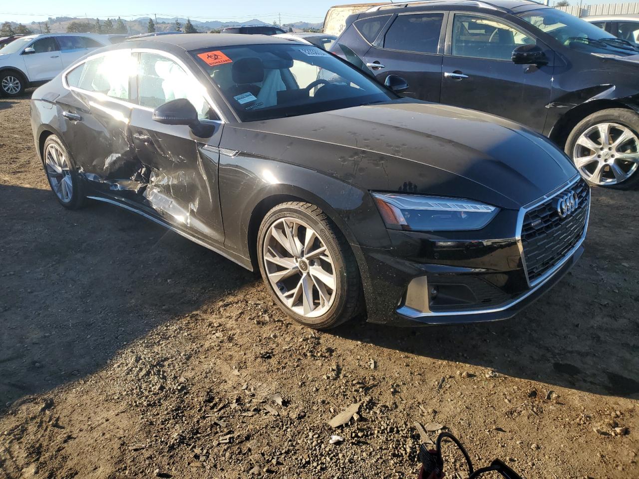2023 Audi A5 VIN WAUCBCF56PA007693 Copart auction photo, side damage thumbnail 4