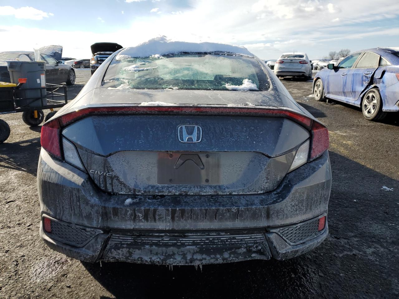 2016 Honda Civic VIN 2HGFC4B50GH308312 Copart auction photo, front end / side damage thumbnail 6