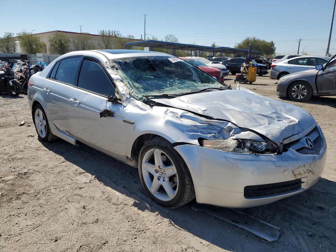2006 Acura TL VIN 19UUA66236A070543 Copart auction photo, front end / side damage thumbnail 4
