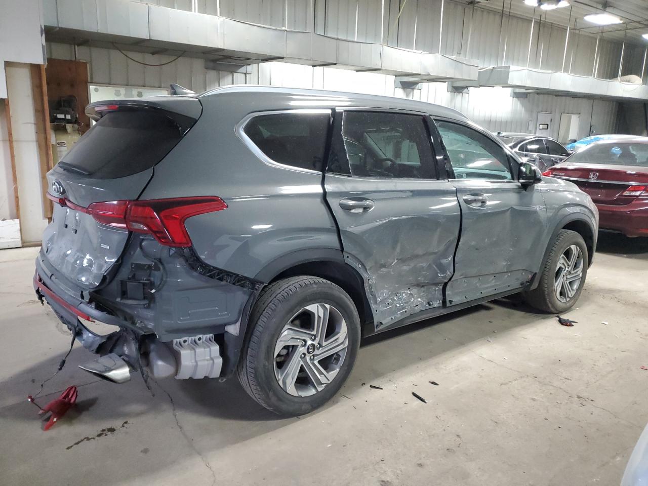 2021 Hyundai Santa Fe VIN 5NMS2DAJ2MH349698 Copart auction photo, side / rear end damage thumbnail 3
