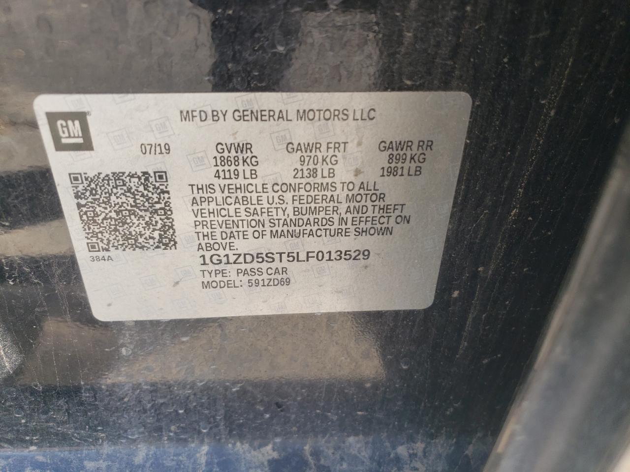 2020 Chevrolet Malibu VIN 1G1ZD5ST5LF013529 Copart auction photo, front end damage thumbnail 15