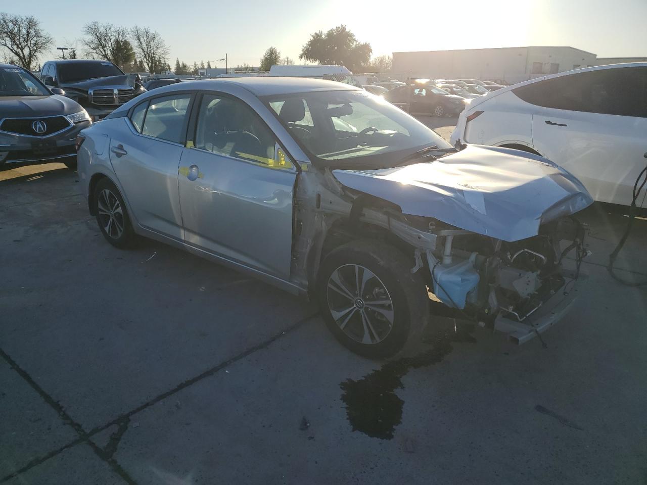2022 Nissan Sentra VIN 3N1AB8CV6NY250380 Copart auction photo, front end / side damage thumbnail 4