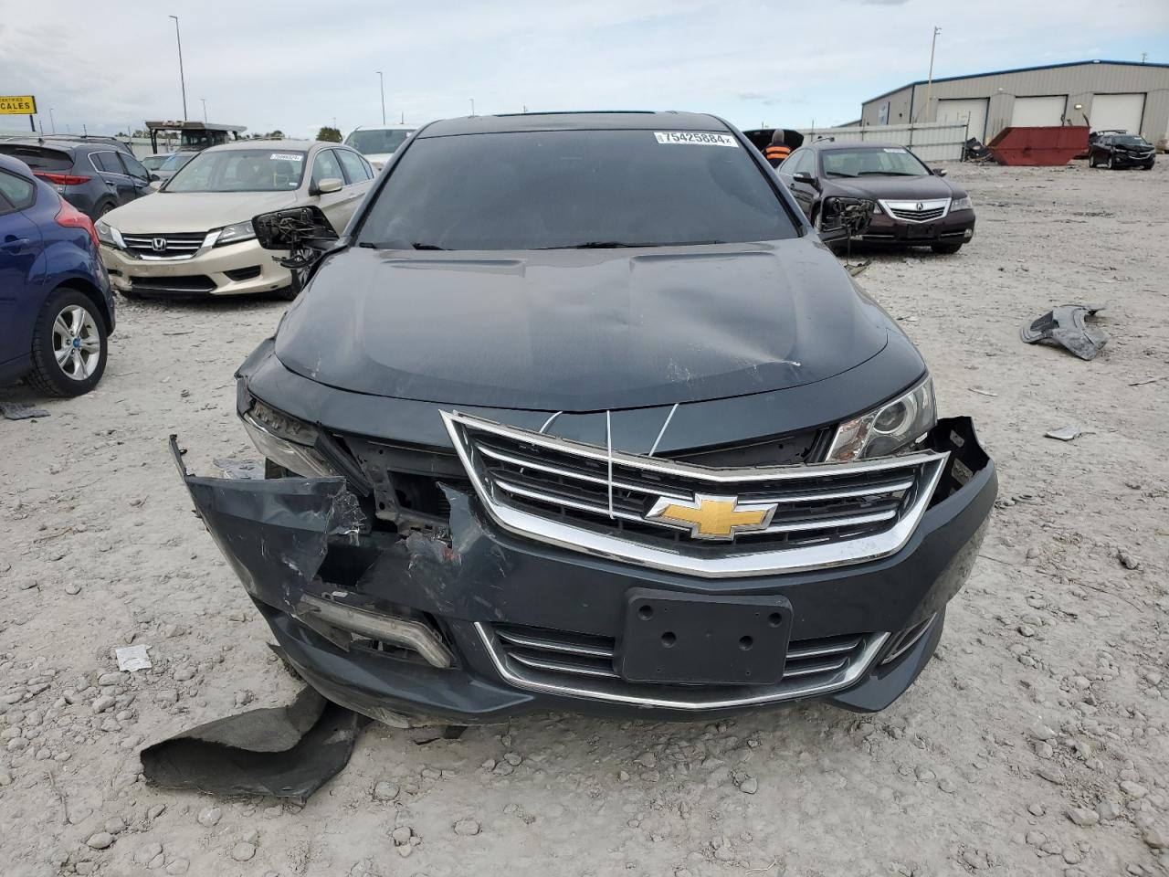 2018 Chevrolet Impala VIN 1G1125S35JU121239 Copart auction photo, front end / side damage thumbnail 5