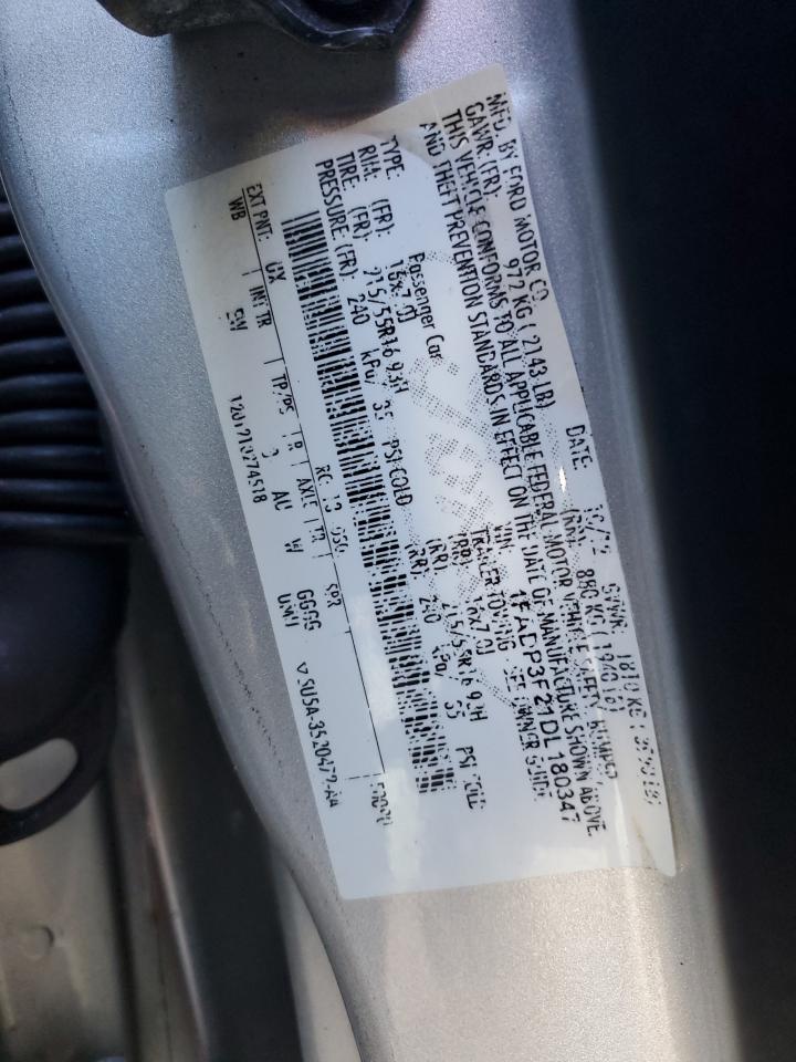 2013 Ford Focus VIN 1FADP3F21DL180347 Copart auction photo, front end damage thumbnail 12