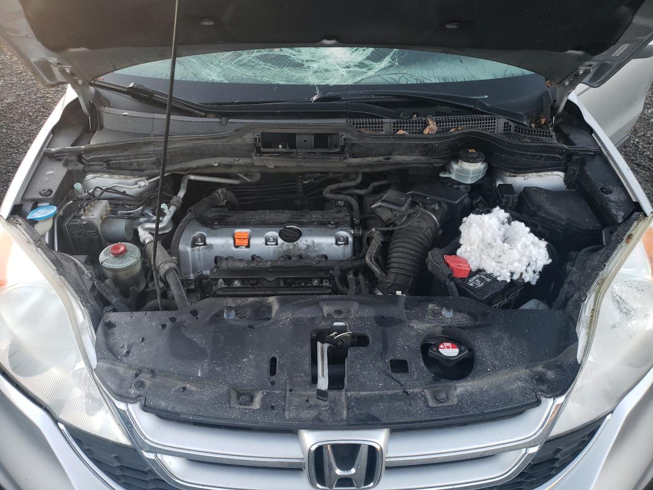 2011 Honda CR-V VIN JHLRE4H72BC024452 Copart auction photo, top/roof damage thumbnail 12