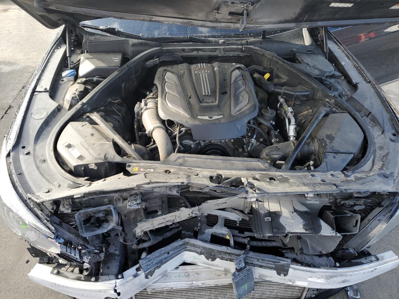 2018 Genesis G80 VIN KMHGN4JB3JU243749 Copart auction photo, front end damage thumbnail 11