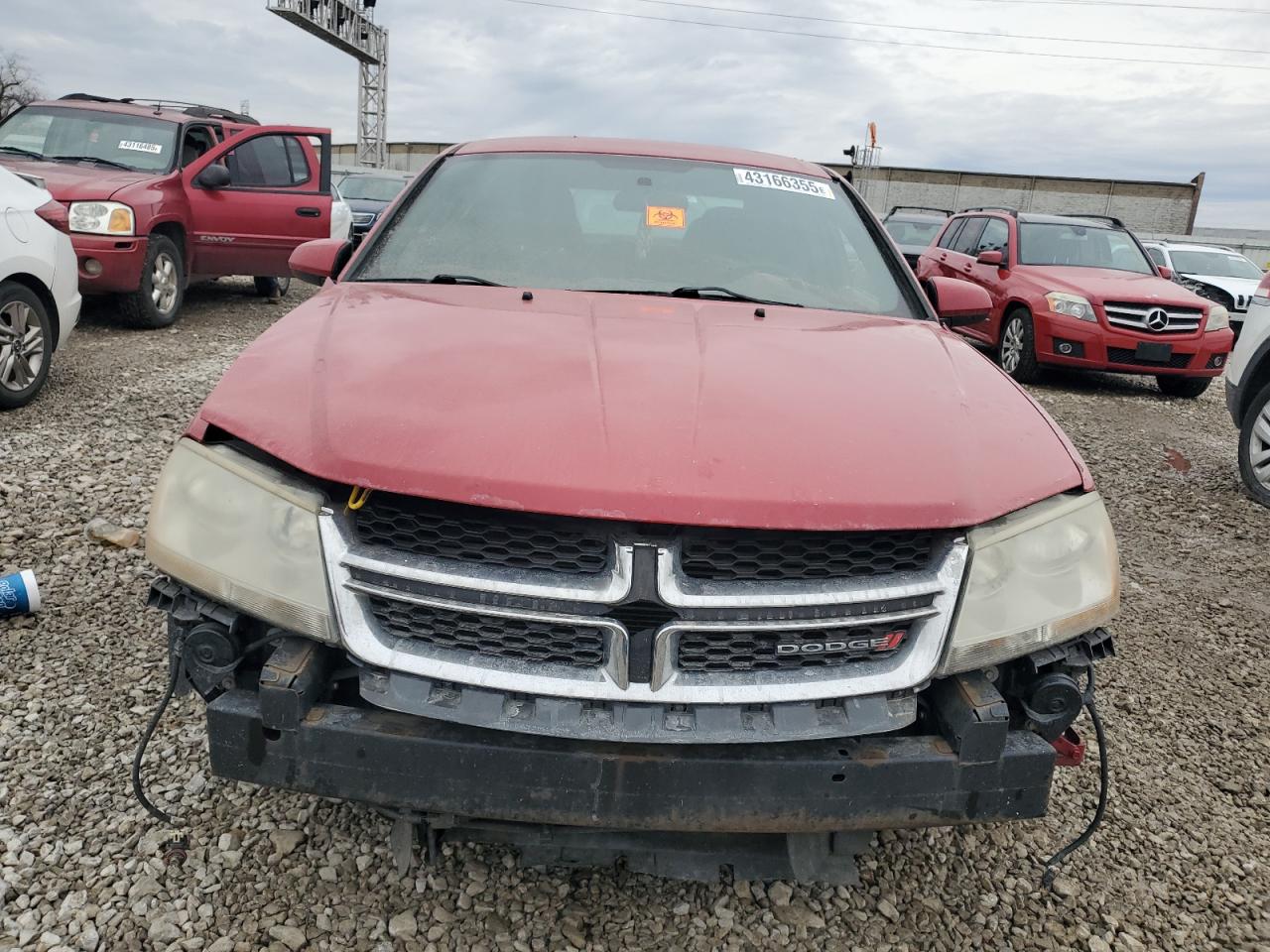 2013 Dodge Avenger VIN 1C3CDZCB9DN622421 Copart auction photo, front end damage thumbnail 5