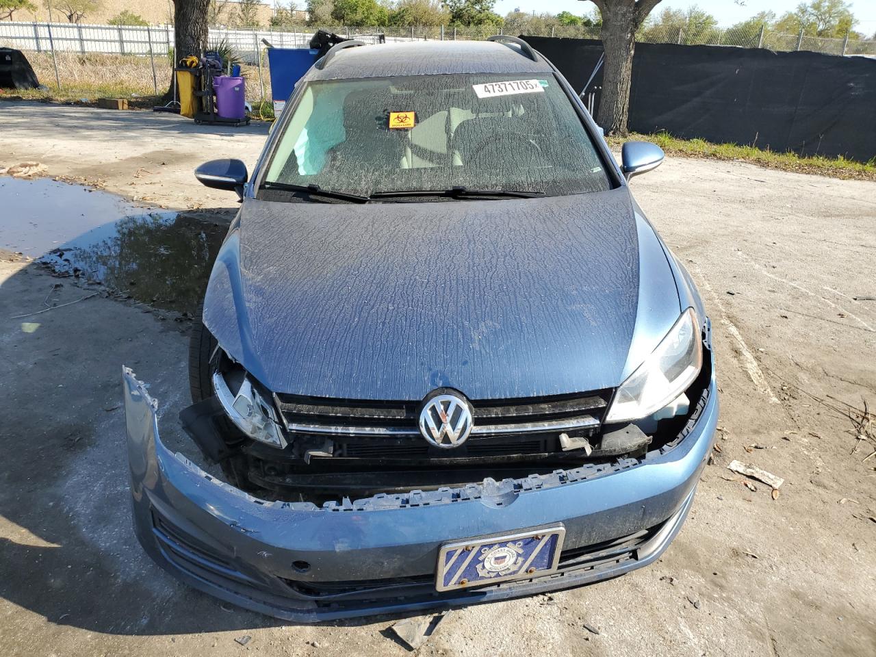 2017 Volkswagen Golf VIN 3VW017AU2HM531567 Copart auction photo, front end / side damage thumbnail 5
