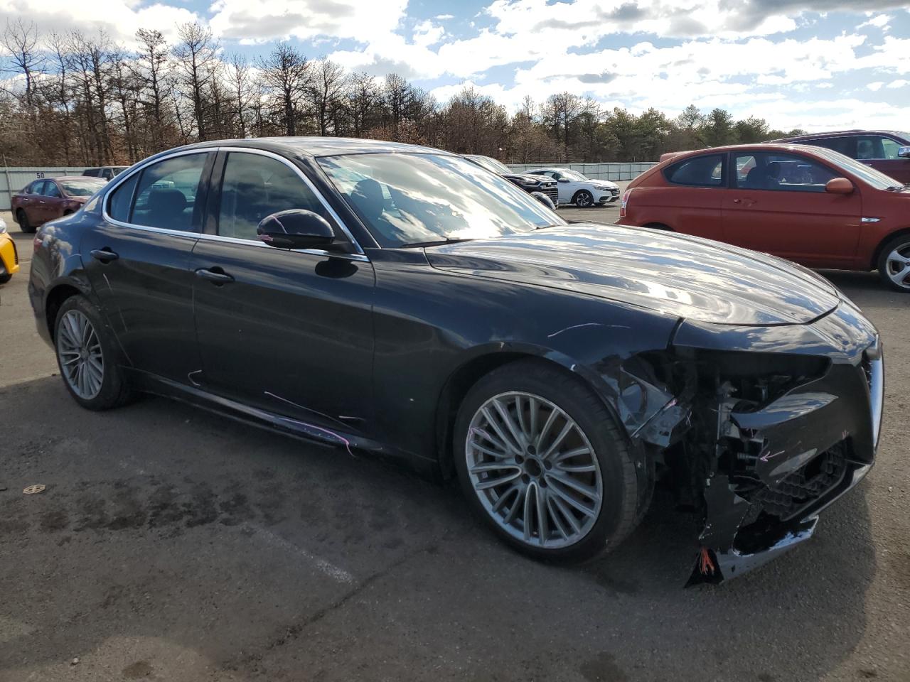 2017 Alfa Romeo Giulia VIN ZARFAEEN2H7538992 Copart auction photo, front end / side damage thumbnail 4