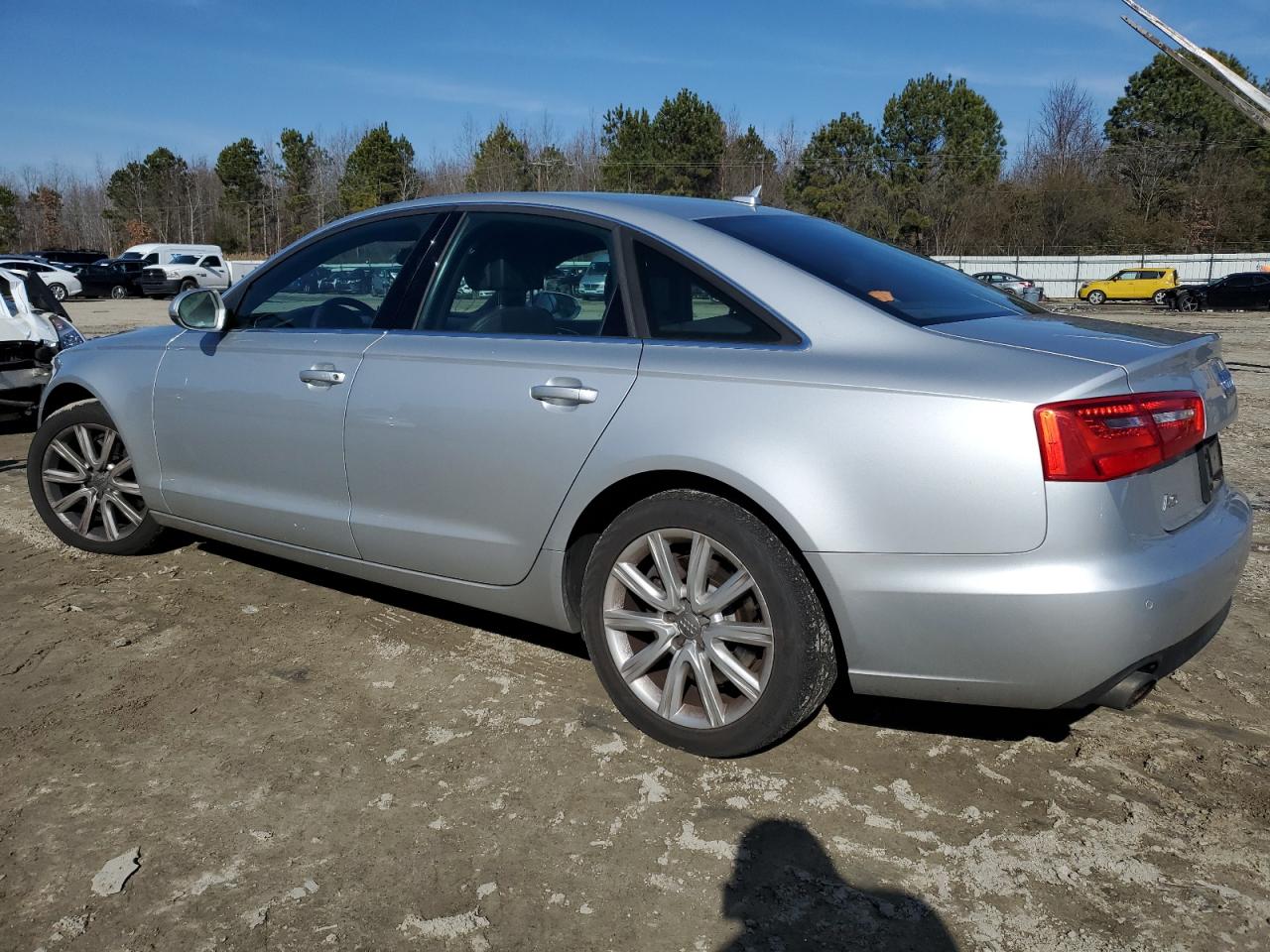2014 Audi A6 VIN WAUGFAFC3EN069969 Copart auction photo, front end / side damage thumbnail 2