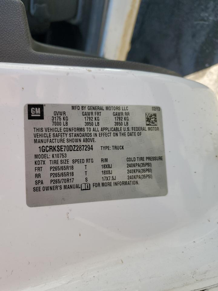2013 Chevrolet Silverado VIN 1GCRKSE70DZ287294 Copart auction photo, front end damage thumbnail 12