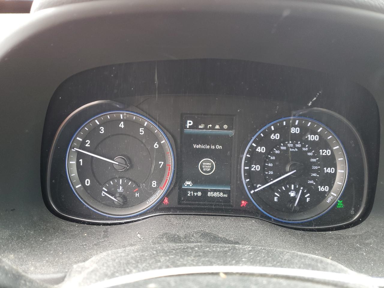 2020 Hyundai Kona VIN KM8K5CA50LU460886 Copart auction photo, front end damage thumbnail 9