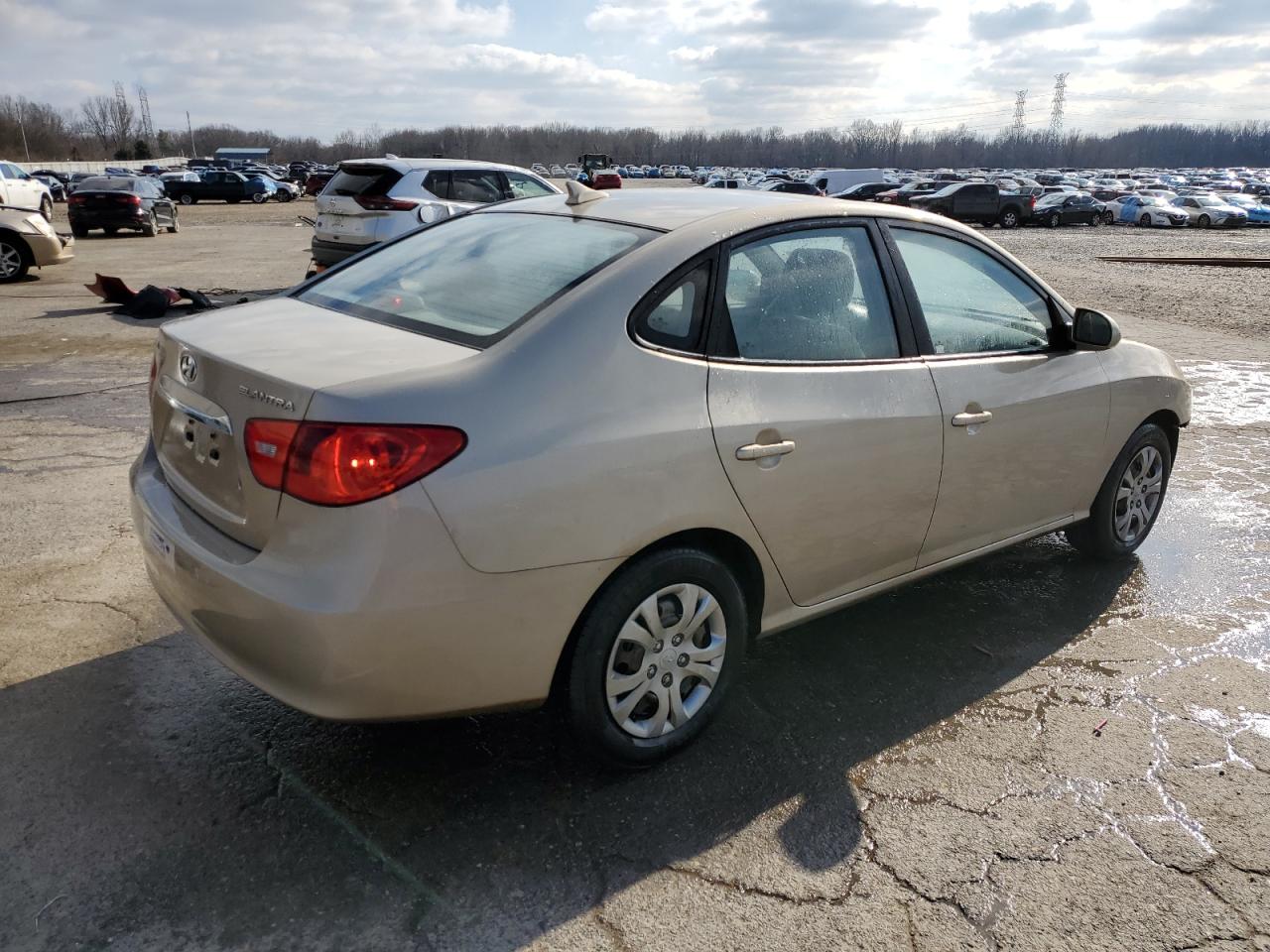 2010 Hyundai Elantra VIN KMHDU4AD6AU110121 Copart auction photo, front end / side damage thumbnail 3