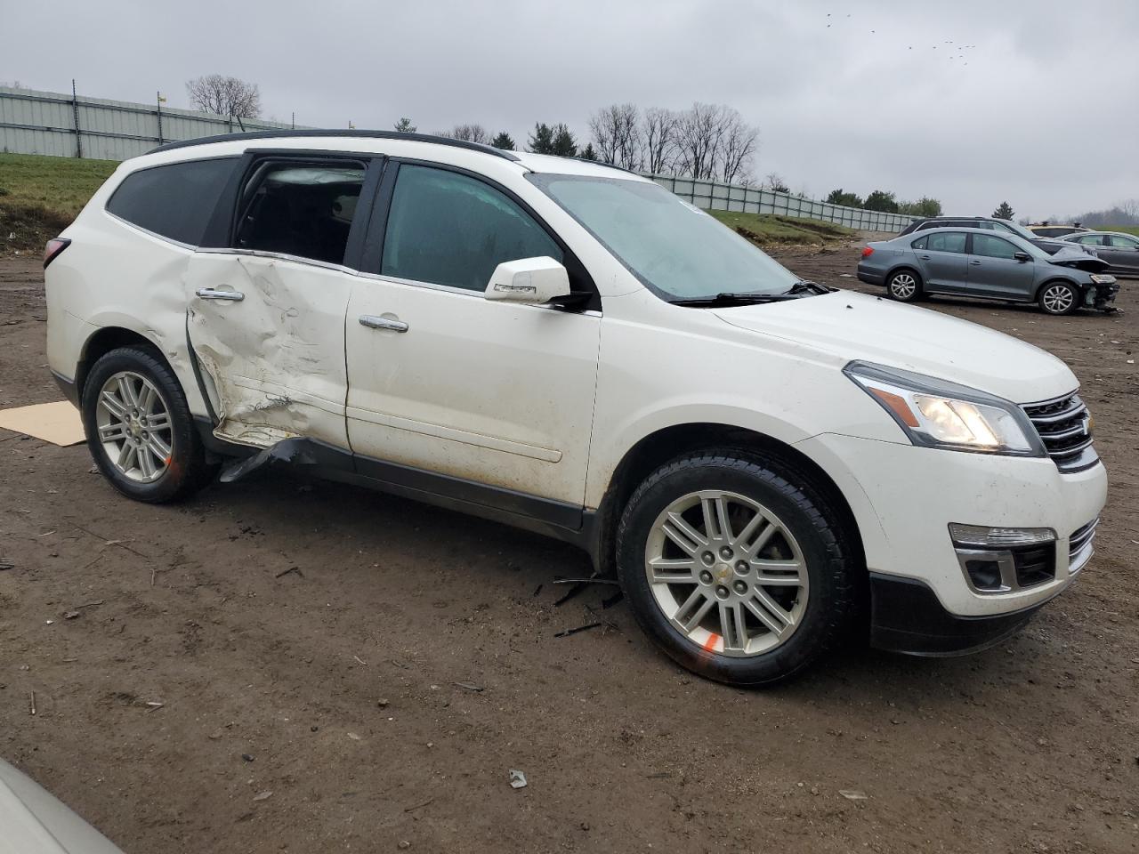 2014 Chevrolet Traverse VIN 1GNKRGKD4EJ255878 Copart auction photo, side damage thumbnail 4