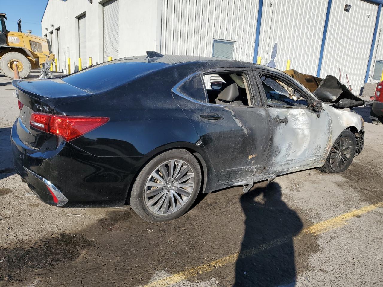 2018 Acura TLX VIN 19UUB2F77JA002322 Copart auction photo, burn - engine damage thumbnail 3