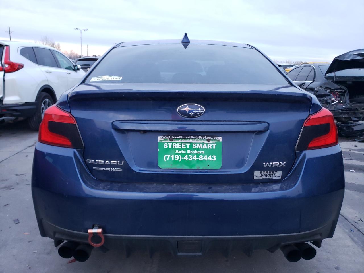 2015 Subaru WRX VIN JF1VA1G69F8821746 Copart auction photo, front end / hail damage thumbnail 6