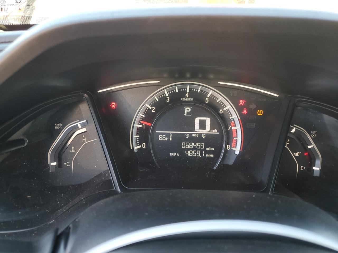 2018 Honda Civic VIN 2HGFC2F52JH526449 Copart auction photo, front end / side damage thumbnail 9