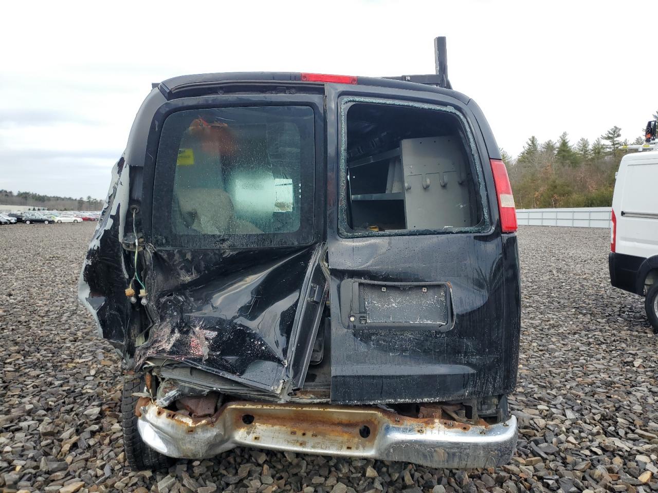 2015 Chevrolet Express VIN 1GCWGFCF2F1176687 Copart auction photo, rear end damage thumbnail 6