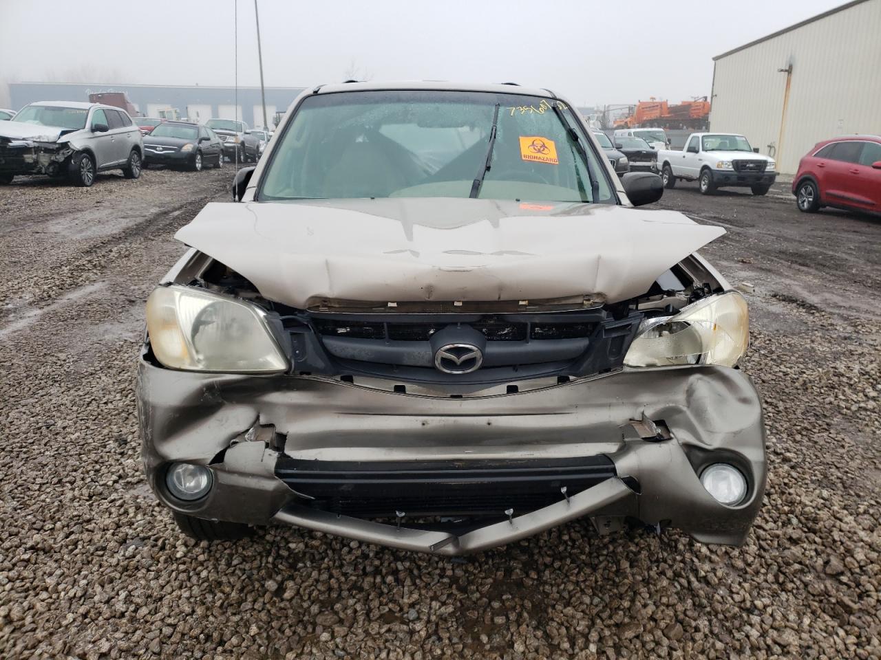 2001 Mazda Tribute VIN 4F2YU08121KM55426 Copart auction photo, rear end / front end damage thumbnail 5