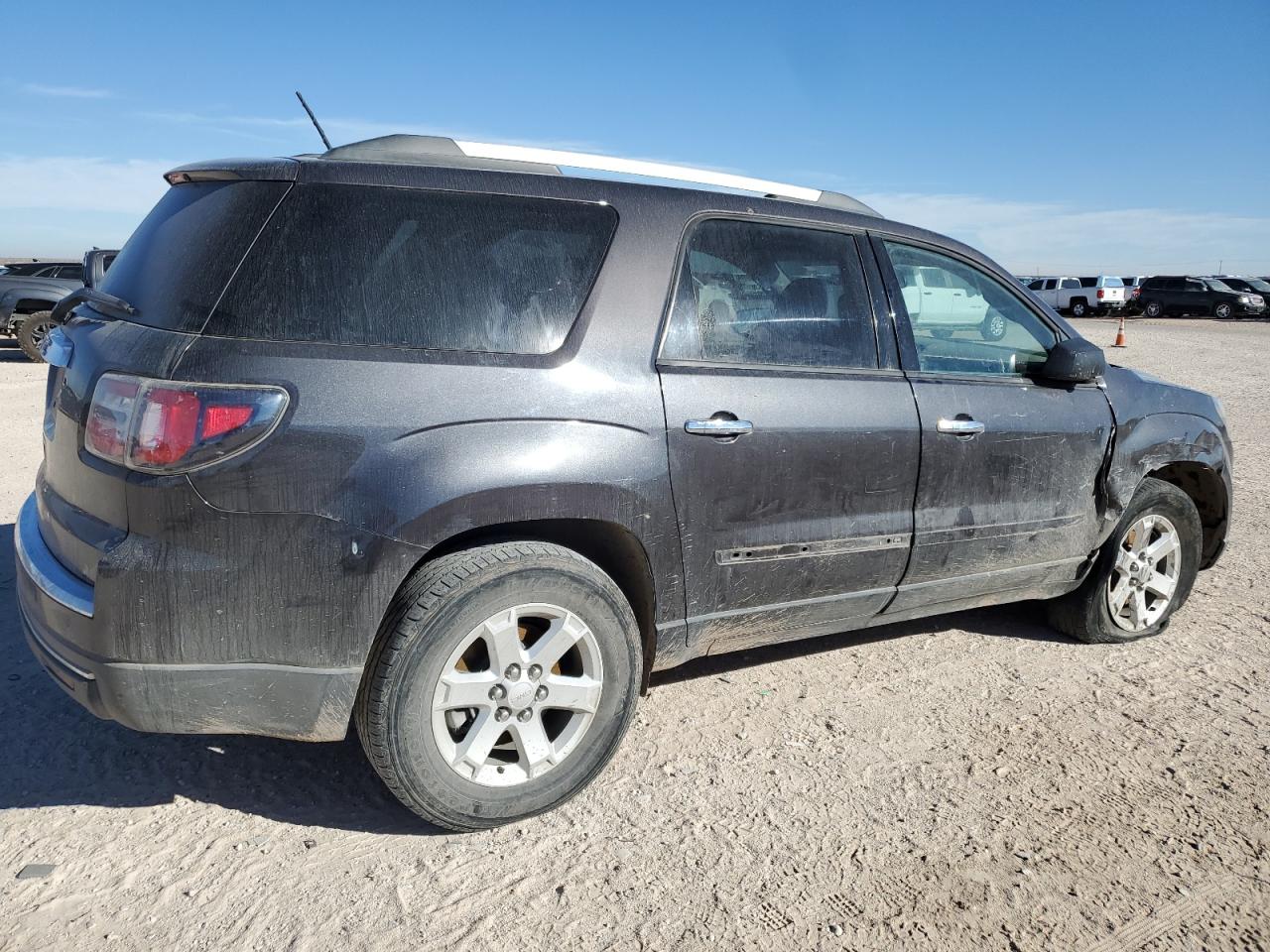 2015 GMC Acadia VIN 1GKKRPKD7FJ224963 Copart auction photo, side / undercarriage damage thumbnail 3