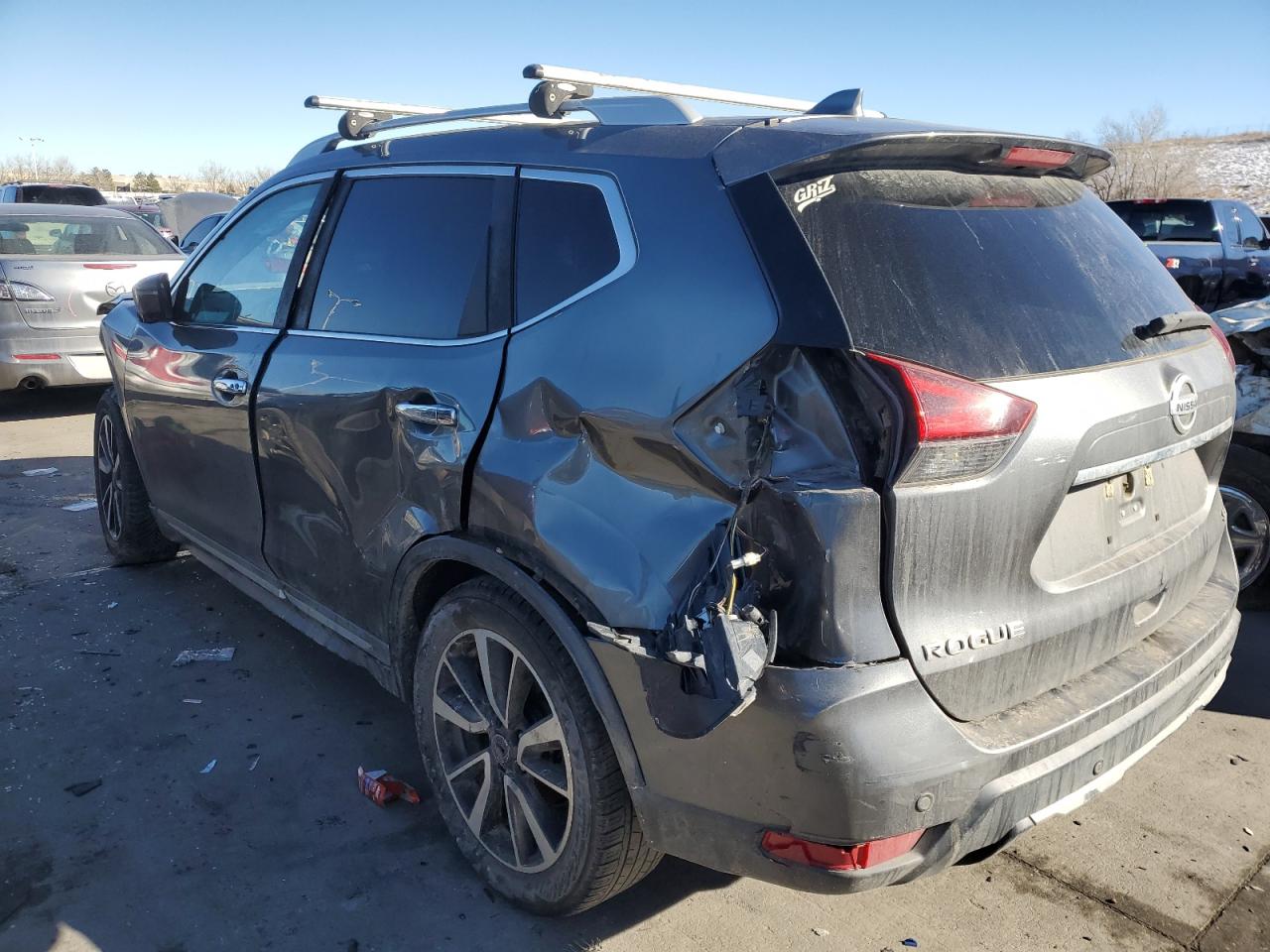 2019 Nissan Rogue VIN 5N1AT2MT0KC749874 Copart auction photo, front end / rear end damage thumbnail 2