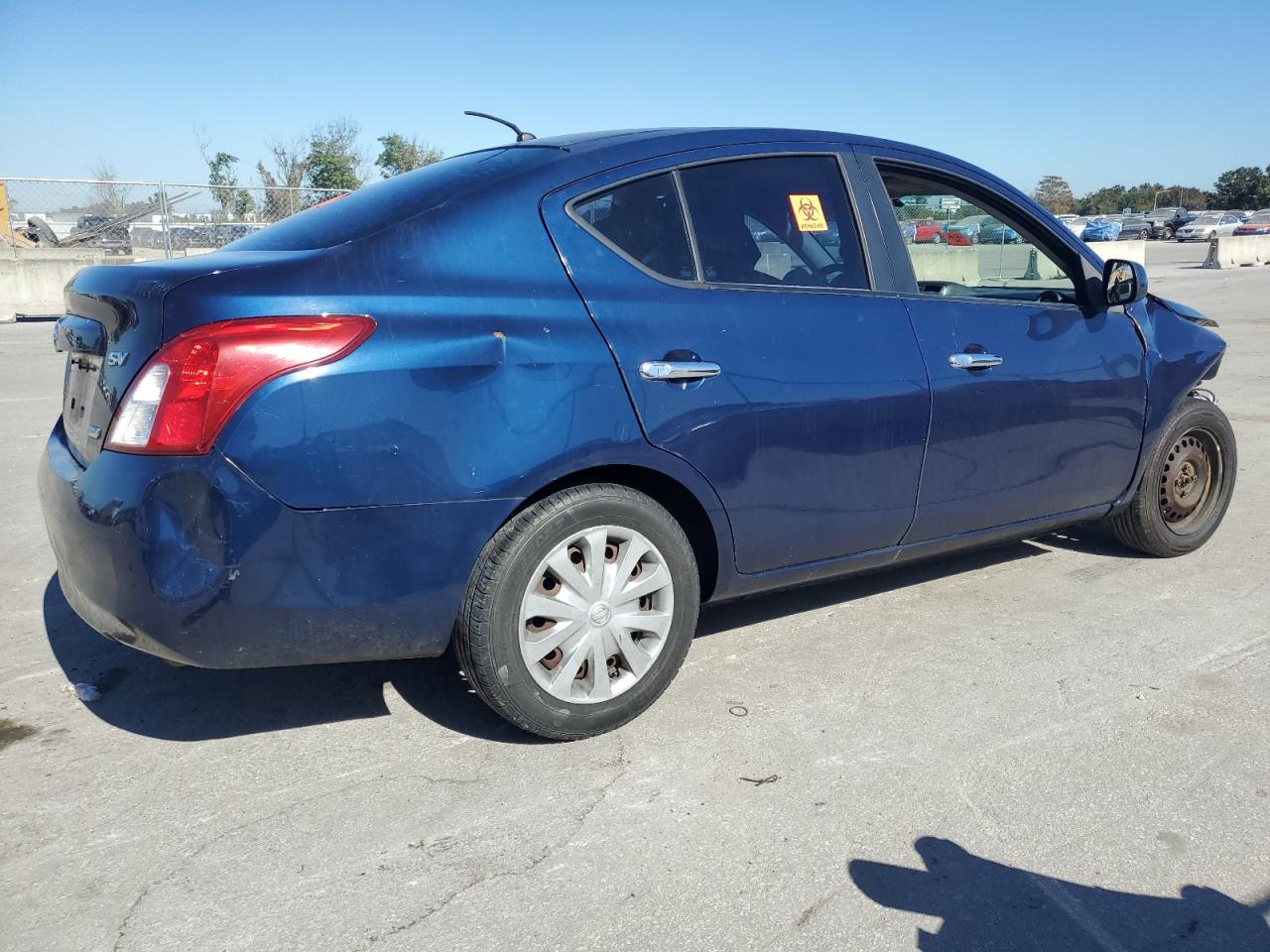 2012 Nissan Versa VIN 3N1CN7AP9CL804214 Copart auction photo, front end / side damage thumbnail 3