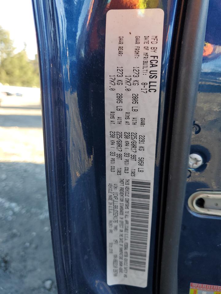 2018 Jeep Grand Cherokee VIN 1C4PJLLB8JD524176 Copart auction photo, front end / rear end damage thumbnail 13