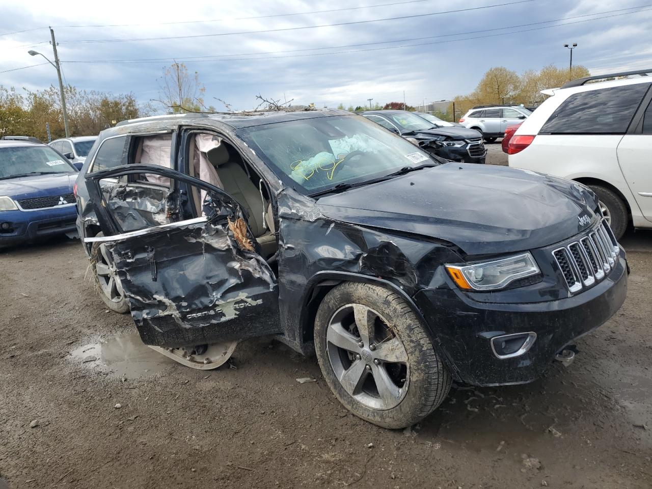 2015 Jeep Grand Cherokee VIN 1C4RJFCG8FC950775 Copart auction photo, side / front end damage thumbnail 4